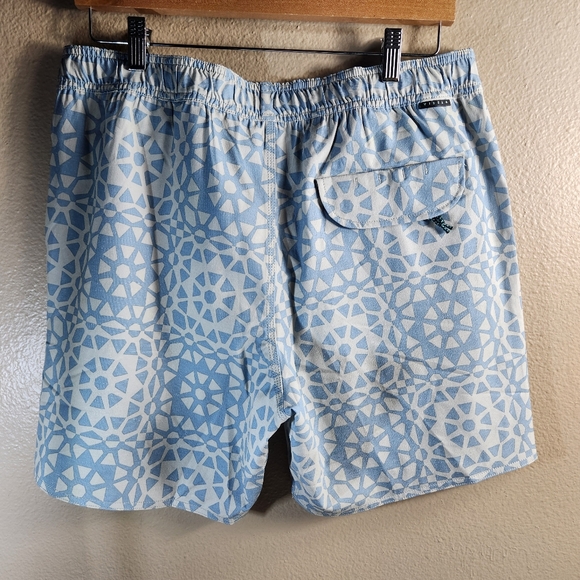Vissla Mens |L| 16.5" Ecolastics Blue Patterned Board Shorts (NWT) - Picture 5 of 10